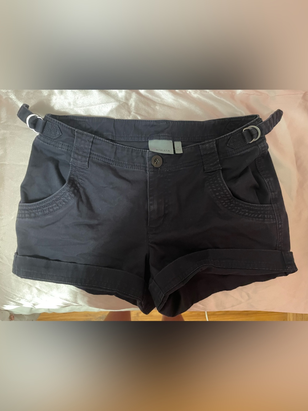 Athleta navy blue cargo shorts size 0 #cargo #athletic